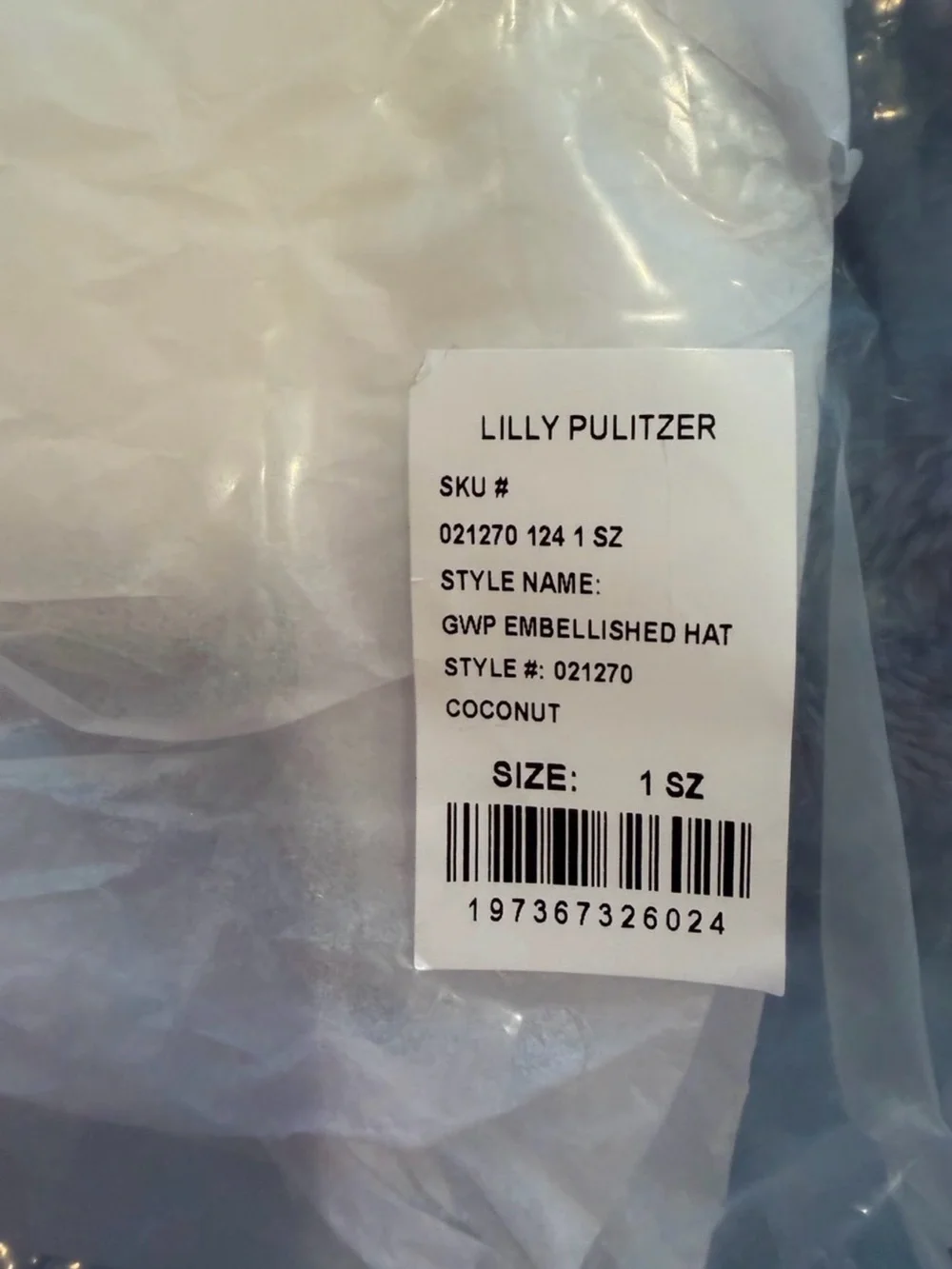 NWT LILLY PULITZER POM POM HAT WITH PEARLS AND RHINESTONES